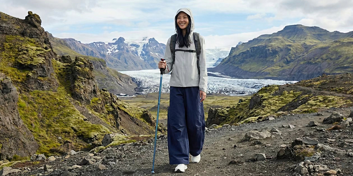 high-waisted hiking trousers