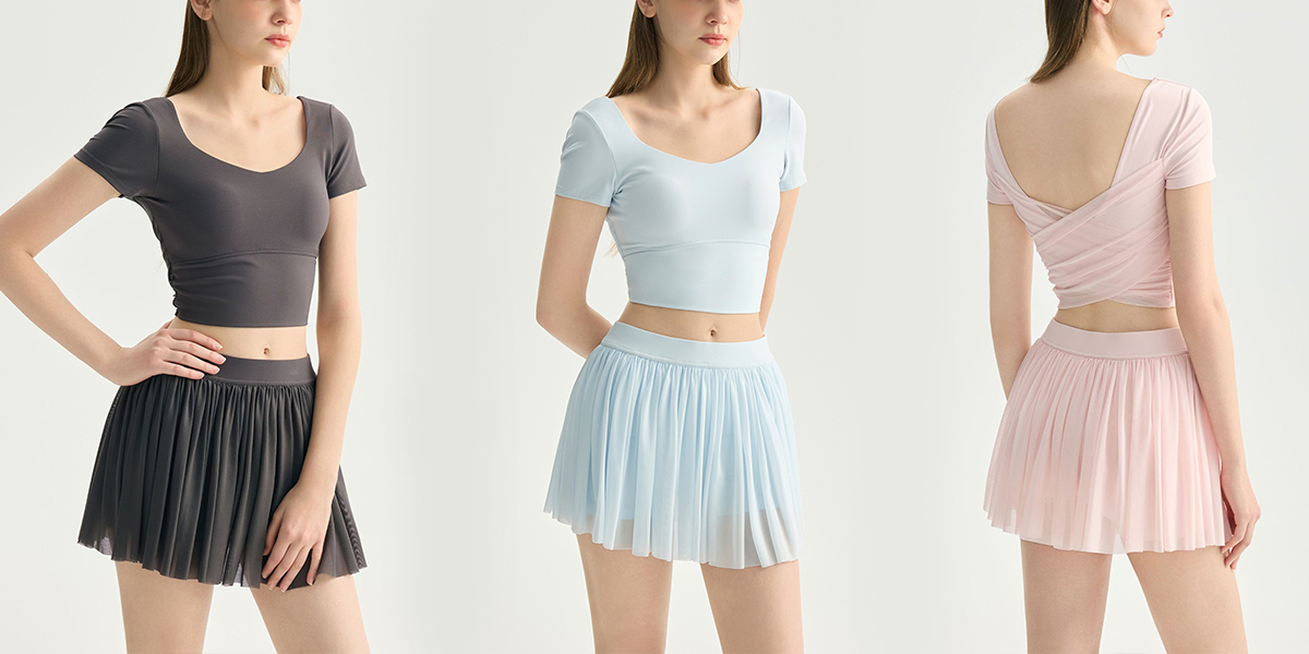 Cross-back pilates shirt