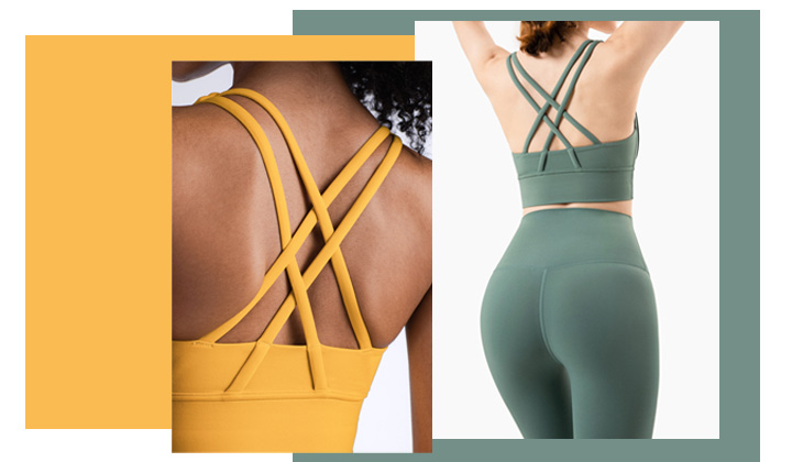 Diferentes tipos de diseño Crossback Sportsbra